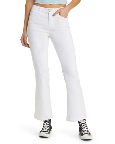 1822 Denim High Waist Slim Flare Jeans - White