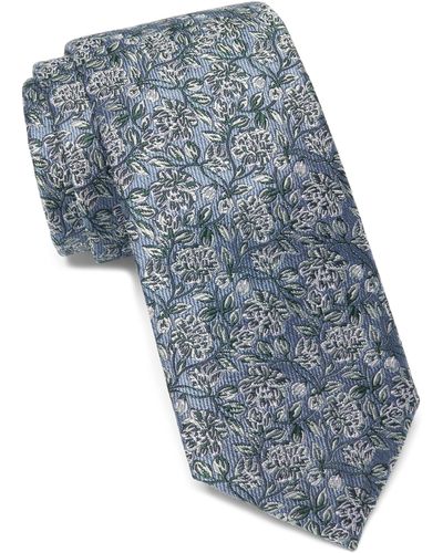 Nordstrom Sarick Floral Jacquard Silk Tie - Blue