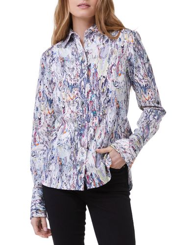 Robert Graham Priscilla Abstract Wood Print Stretch Cotton Button-up Shirt - Multicolor