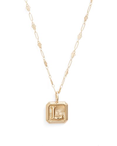 Miranda Frye Harlow Initial Pendant Necklace - Metallic