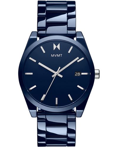 MVMT Element Ceramic Bracelet Watch - Blue
