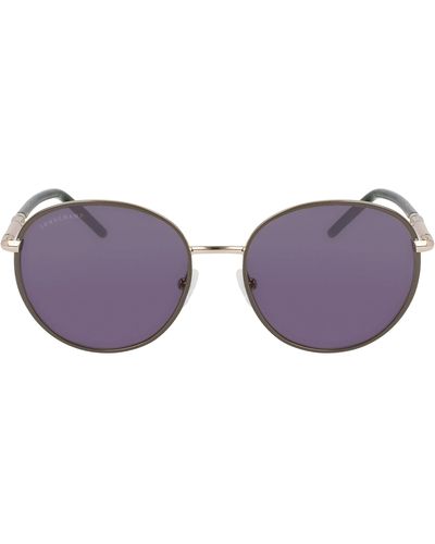 Longchamp 53mm Gradient Round Sunglasses - Purple