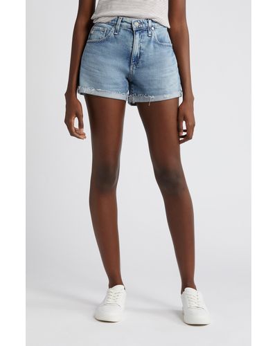 AG Jeans Hailey High Waist Cutoff Denim Shorts - Blue