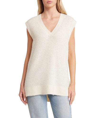 Vero Moda Mili Sleeveless Ribbed Sweater - Natural