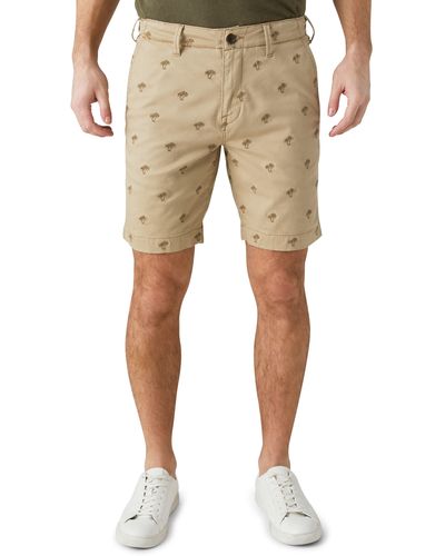 Lucky Brand Stretch Flat Front Shorts At Nordstrom - Natural