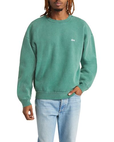 Obey Lowercase Pigment Sweatshirt - Green