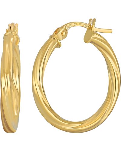 Bony Levy Blg 14k Gold Twisted Hoop Earrings - Metallic
