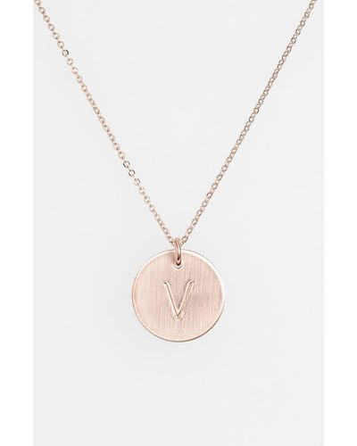 Nashelle 14k-gold Fill Initial Disc Necklace - White