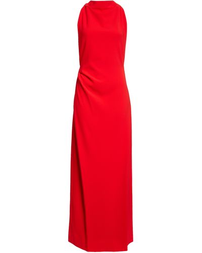 Proenza Schouler Faye Draped Backless Gown - Red