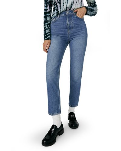 Reformation Cynthia High Waist Relaxed Jeans - Blue