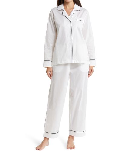 Papinelle Mia Organic Cotton Pajamas - White