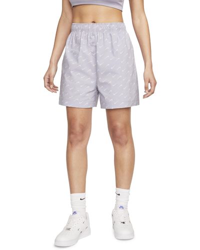 Nike Sportswear Swoosh Print Shorts - Blue
