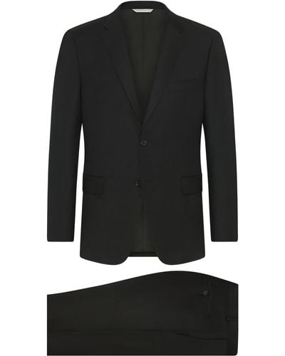 Samuelsohn Ice Super 130s Wool Suit - Black