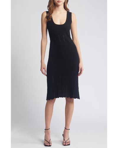 French Connection Nellis Sleeveless Cotton Sweater Dress - Black