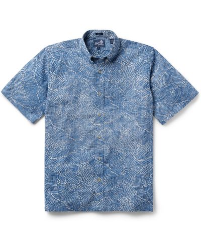 Reyn Spooner Molokai Channel Short Sleeve Button-down Shirt - Blue
