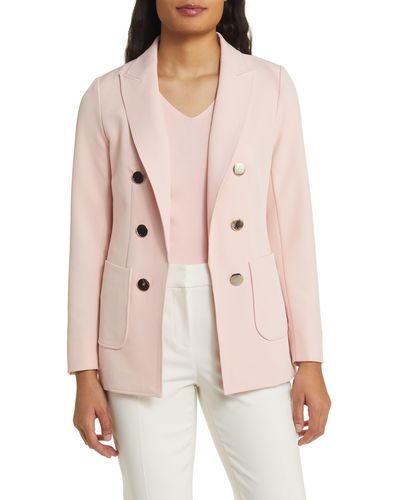 Anne Klein Faux Double Breasted Jacket - Multicolor