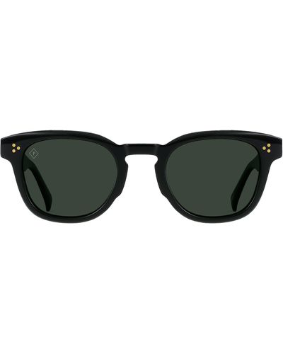 Raen Squire 49mm Polarized Round Sunglasses - Black