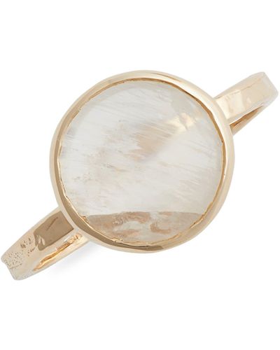 Anzie Moonstone Cabochon Ring - White