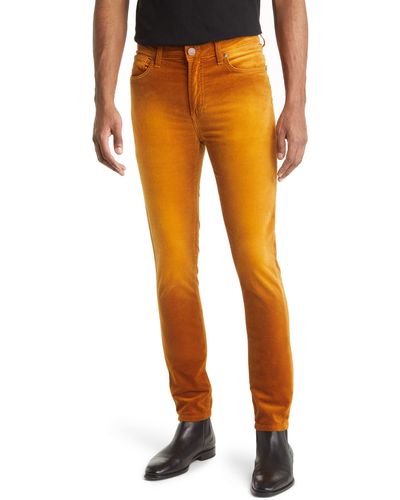 Monfrere Greyson Velveteen Skinny Jeans - Orange