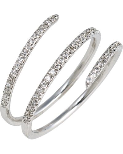 Bony Levy Diamond Coil Ring - White