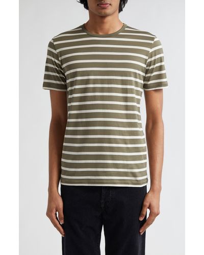 Sunspel Stripe Cotton Crewneck T-shirt - Multicolor