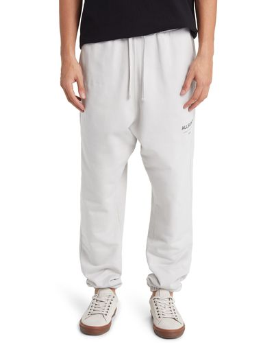AllSaints Underground Relaxed Fit Organic Cotton Sweatpants - White