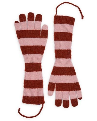 Paloma Wool Patum Stripe Gloves - Red