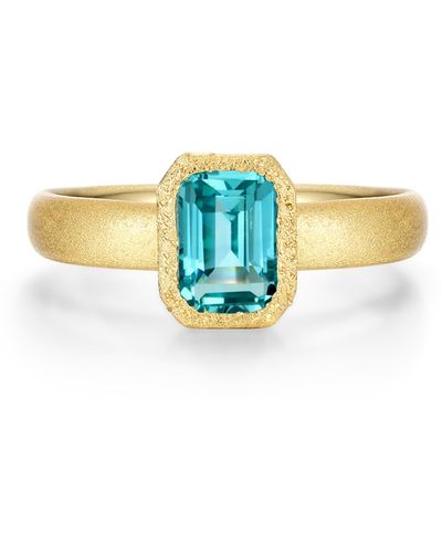 Lafonn Fancy Lab Grown Sapphire Solitaire Ring - Blue
