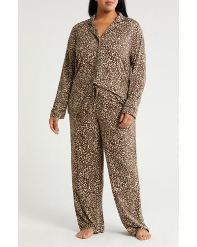 Nordstrom Moonlight Eco Knit Pajamas - Brown