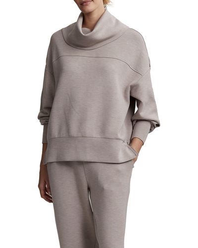 Varley Priya Longline Cowl Neck Sweatshirt - Gray