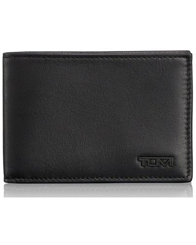 Tumi Delta Slim Double Billfold Wallet With Rfid Id Lock For - Black