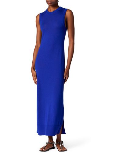 Equipment Rachida Sleeveless Knit Cashmere Dress - Blue