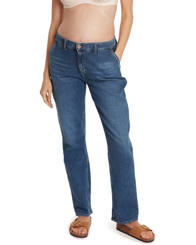 Cache Coeur Carrie Cuff Maternity Mom Jeans - Blue
