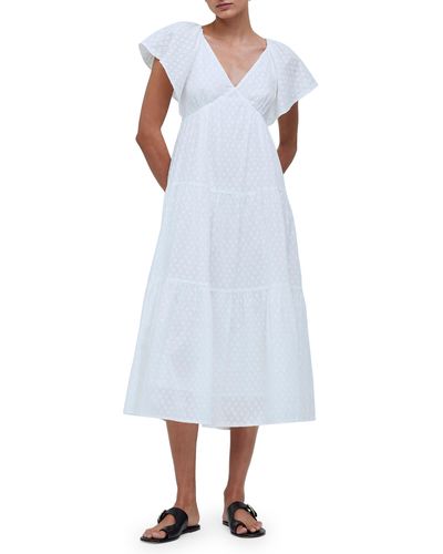 Madewell Flutter Sleeve Maxi Dress - White