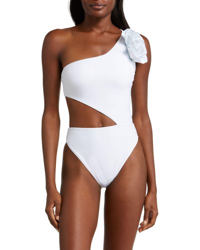 Ramy Brook Nyomi Ruffle Cutout One-piece Swimsuit - White