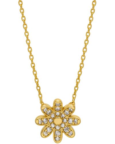 Estella Bartlett Spring Daisy Pendant Necklace - Metallic