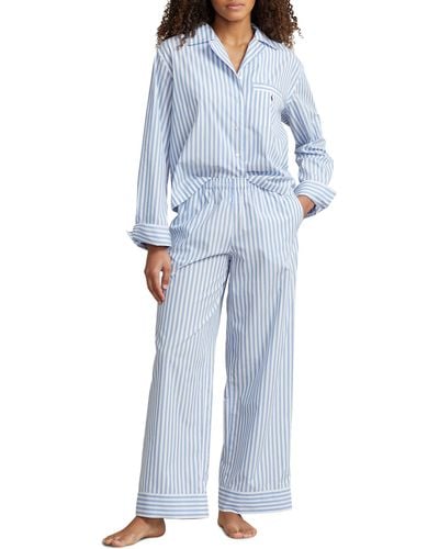 Polo Ralph Lauren Cotton Poplin Pajamas - Blue