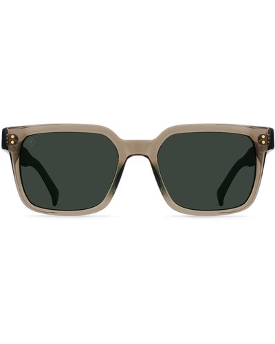 Raen West 55mm Polarized Square Sunglasses - Green