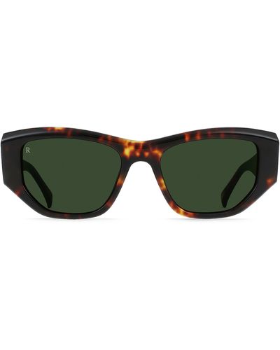 Raen Ynez 54mm Mirrored Square Sunglasses - Green