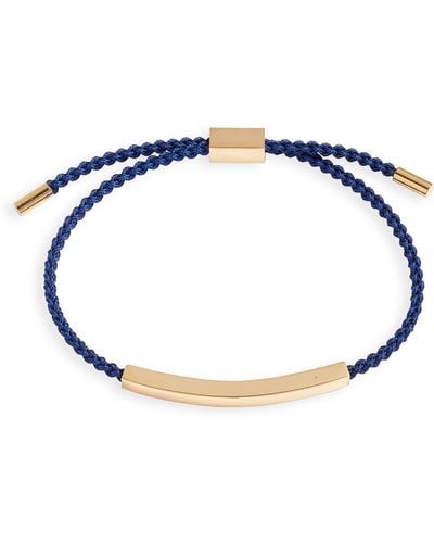 CLIFTON WILSON Braided Slider Bracelet - Blue