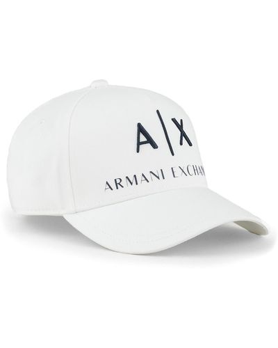 Armani Exchange Embroidered Logo Adjustable Baseball Cap - White
