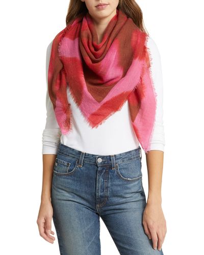 Nordstrom Square Wool Scarf - Red