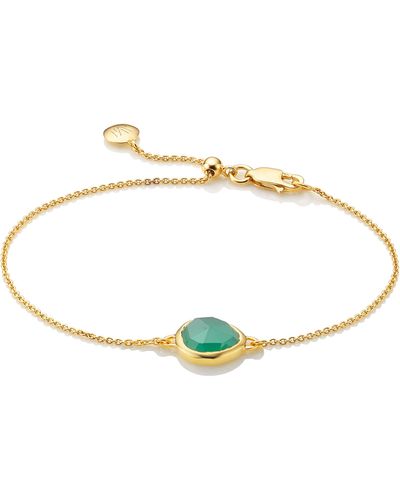 Monica Vinader Siren Fine Chain Bracelet - Green