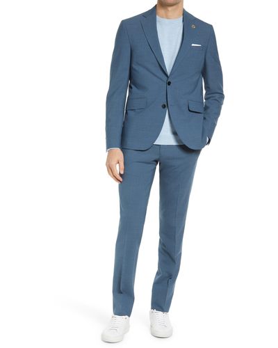 Ted Baker Ron Extra Slim Fit Wool Suit - Blue