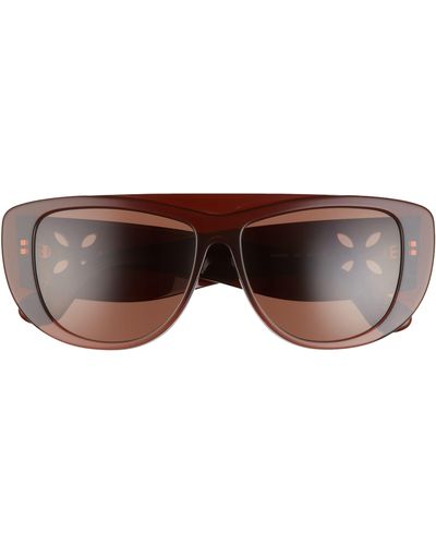 Alaïa 56mm Gradient Square Sunglasses - Brown