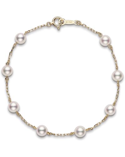 Mikimoto Akoya Cultured Pearl Station Bracelet - White