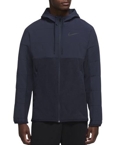 Nike Winterized Therma-fit Mixed Media Jacket - Blue