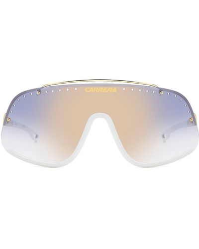 Carrera Flaglab 16 99mm Shield Sunglasses - White
