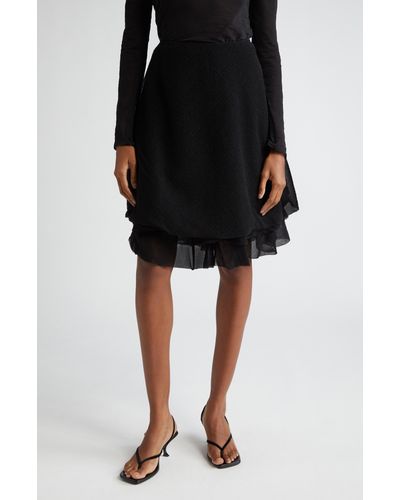 Proenza Schouler Julia Micropleated Jersey Skirt - Black