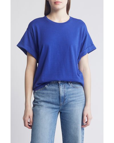 Nation Ltd Jade Keyhole T-shirt - Blue